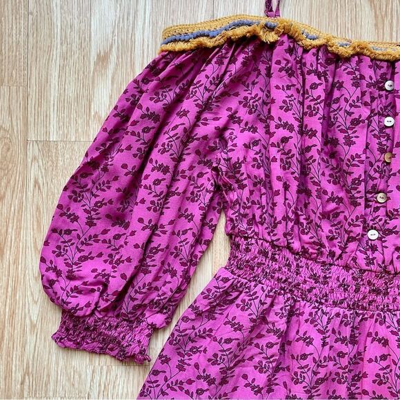 NWT Betsey Johnson Pink/Purple Vines of Bali Mini Dress - Size: Small - Picture 4 of 13